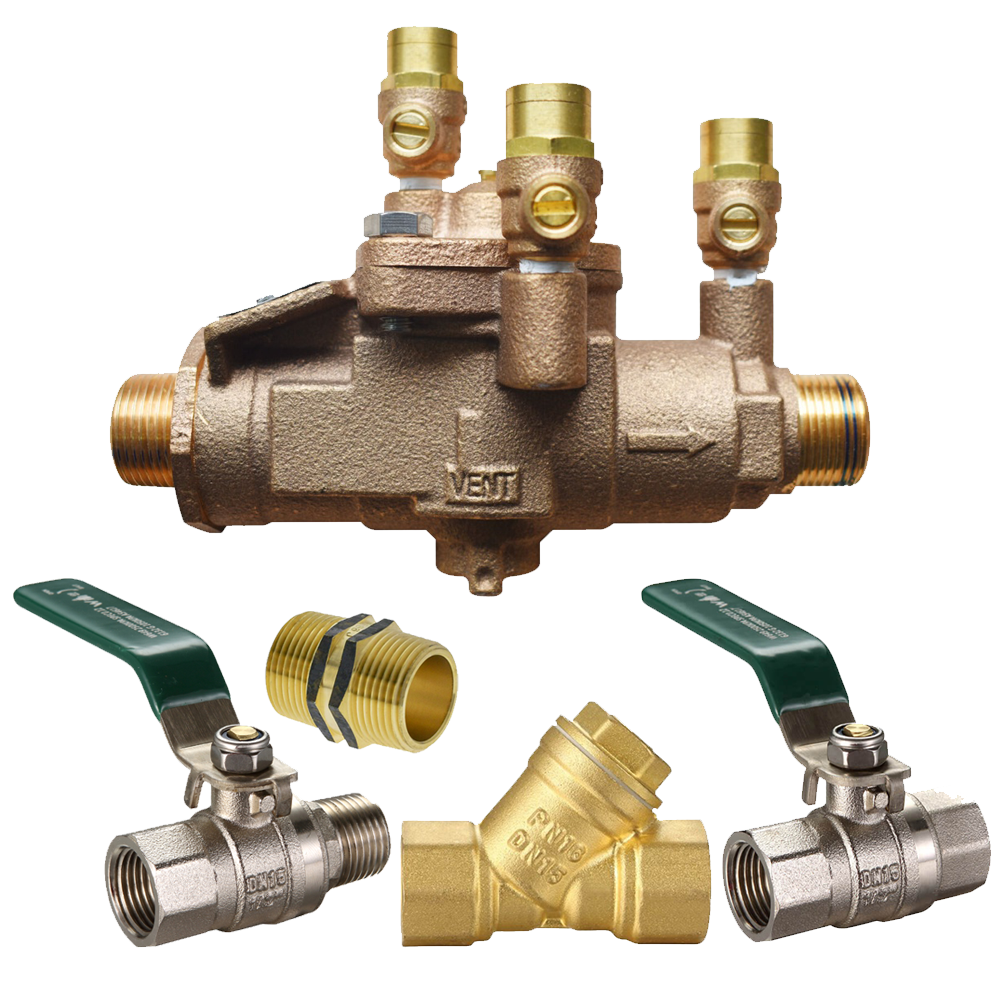 Watts RPZ 009 Backflow Assembly Brass Threaded