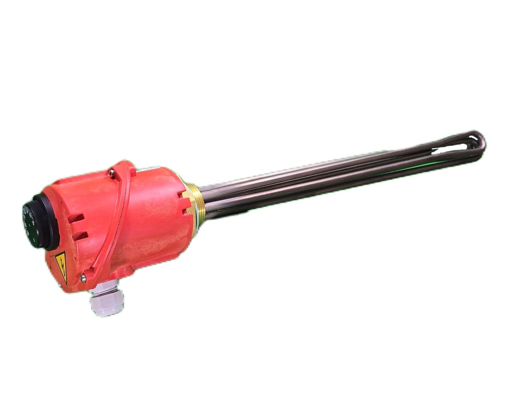 10kW Screw-in Immersion Element 400v 3 phase 450mm insertion length 40mm male Thread