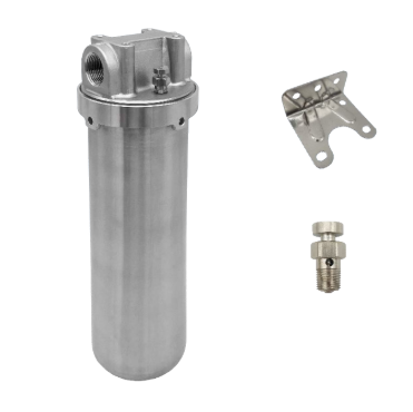 [SSFH-316-10-20] Stainless Filter Housing 316 10" 3/4 Connection C/W Bracket & Wrench Bar