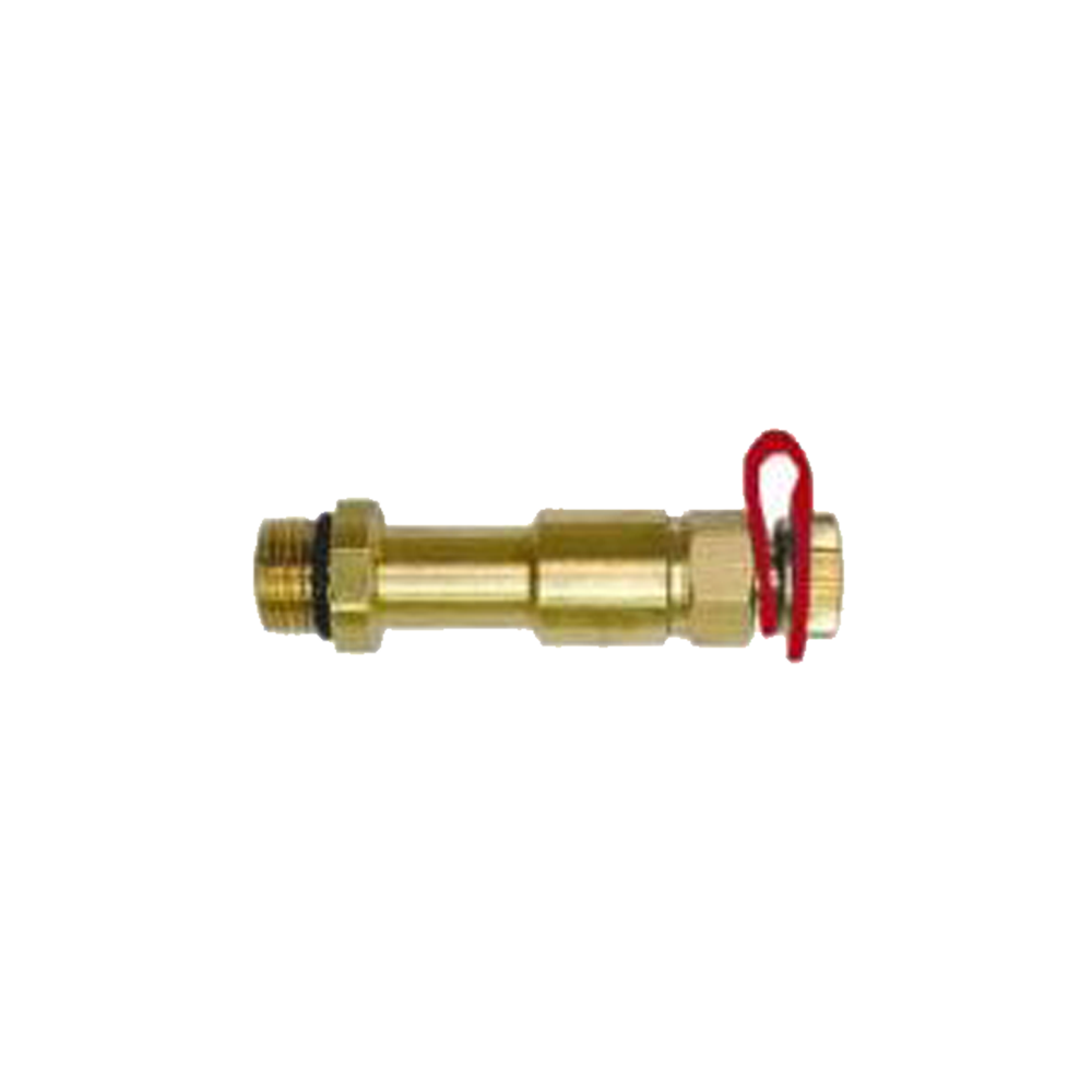 [1028412] Brass Extended Binder Test Plug / Red Top