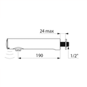 Hygienic Wall Mount Handwash Sensor Tap - 190mm