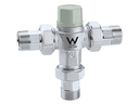 Caleffi 5213 Tempering Valve with Hot and Cold Check Valves and Straight Unions
