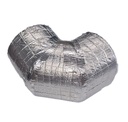 Foil Faced Insulated Foam Pipe Elbow Premade 54mm ID 38mm Wall