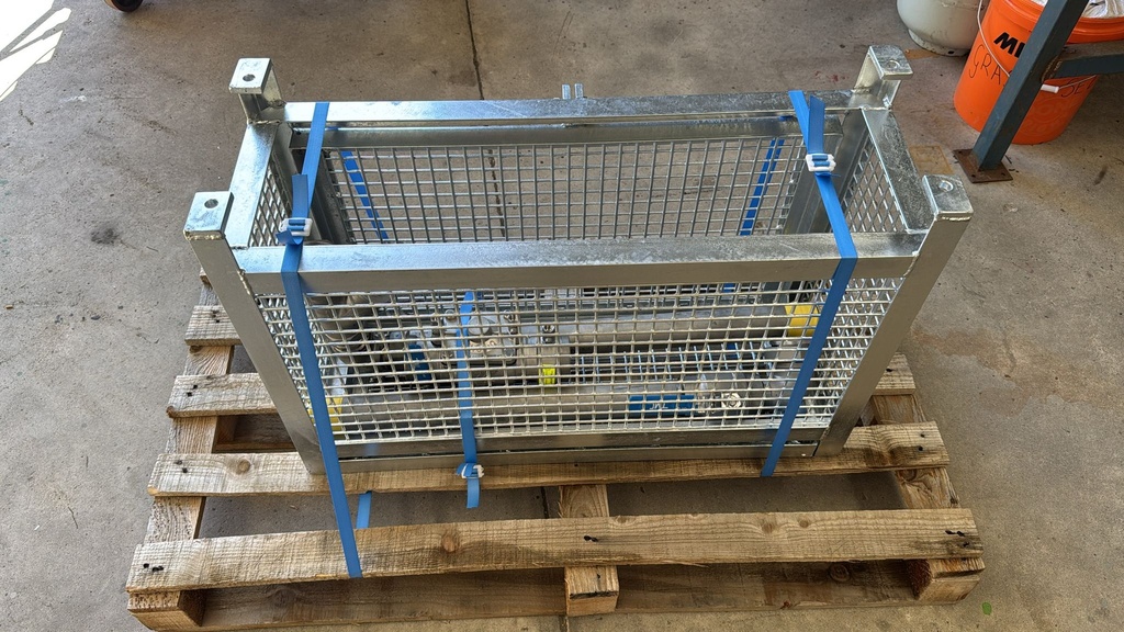 HDG Backflow Cage Ground Mount suits valves 32-50mm 950x550x300mm