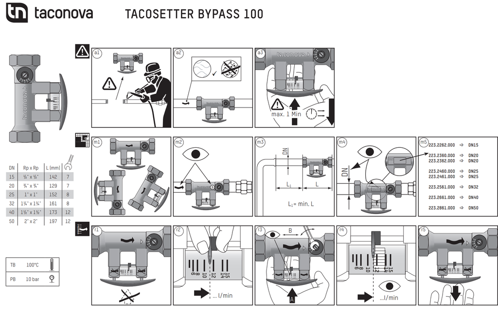 Balancing Valve with Female Thread + Insulation Box Installation instructions
