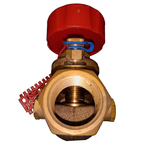 Balancing Valve Iso/Reg Variable Orifice Threaded Brass end view