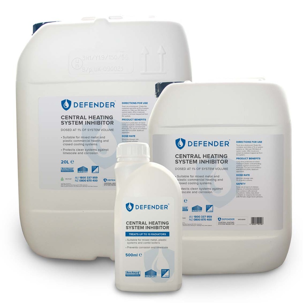 Defender Central Heating Inhibitor 10L - Suitable for all materials