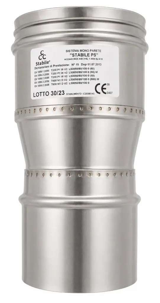 SS Flue Reducer M+F with Pre-fitted EPDM Gasket (up to 120 deg C)