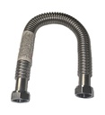 1/2" (15mm) 316 Stainless Ripple Tube Hose Connector With Flat Faced Union Ends