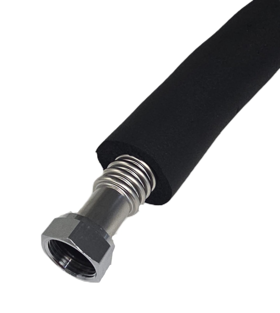 1" (25mm) Insulated 316 Stainless Ripple Tube Hose Connector Flat Union Ends