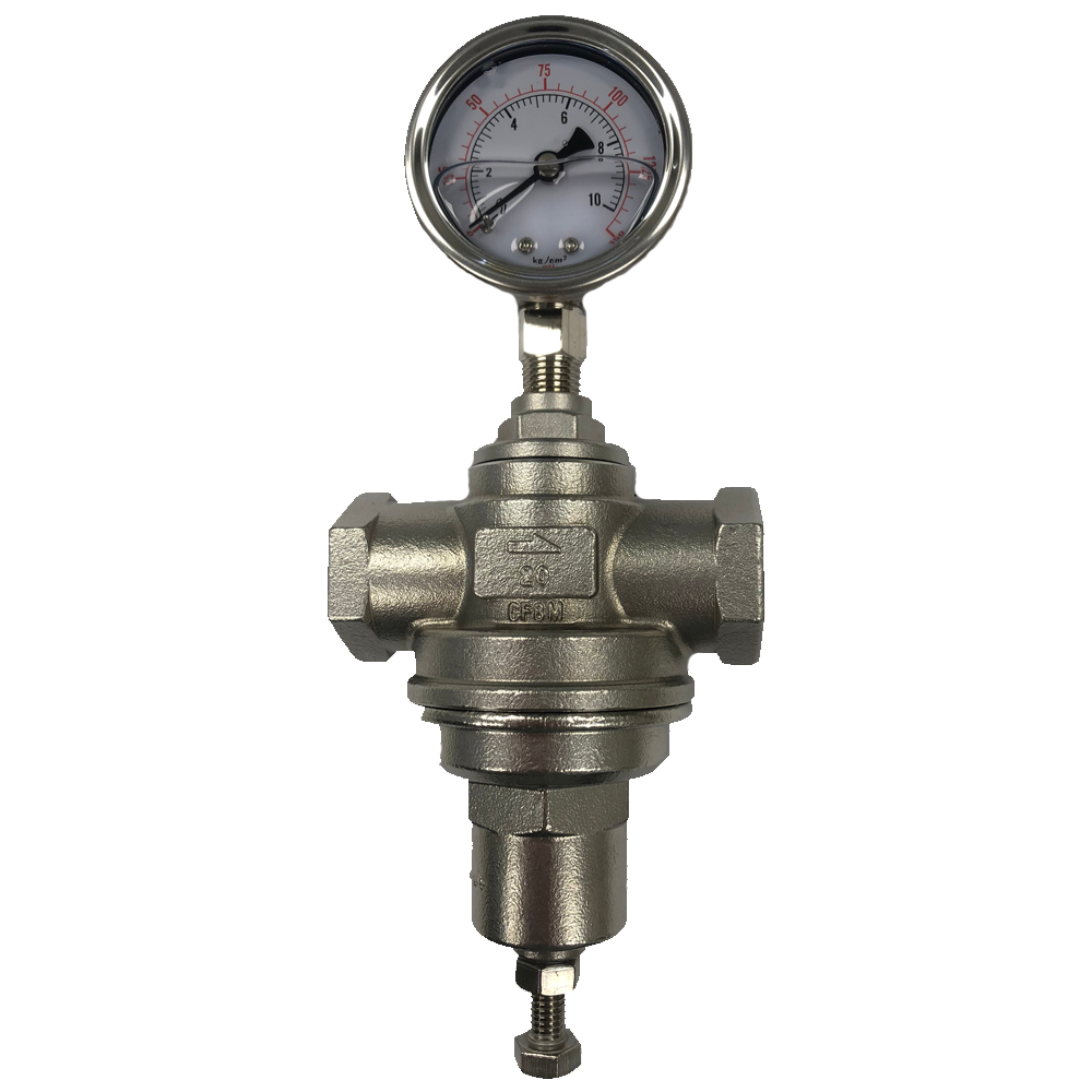 [PRESR.155272] PRESR Direct-Activated Pressure Regulator Valve (with gauge) (15mm)