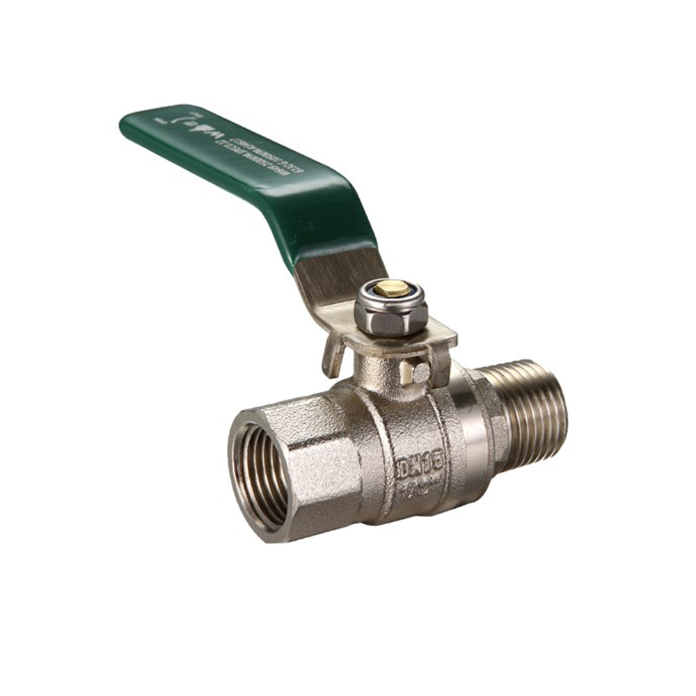 Nickel Brass Ball Valve with SS Lever Handle MI X FI Lead Free