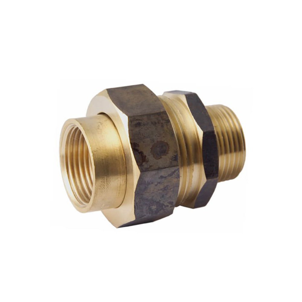 Brass Threaded Union  Male / Female Cone Face