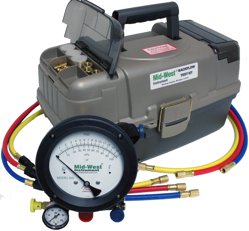 Midwest 3 Valve 845 Backflow Differential Gauge Kit