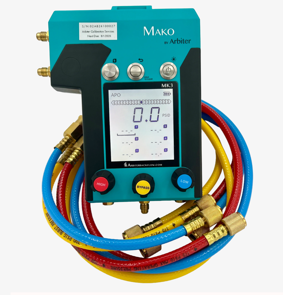 Mako Digital Backflow Test Gauge Kit MK3
