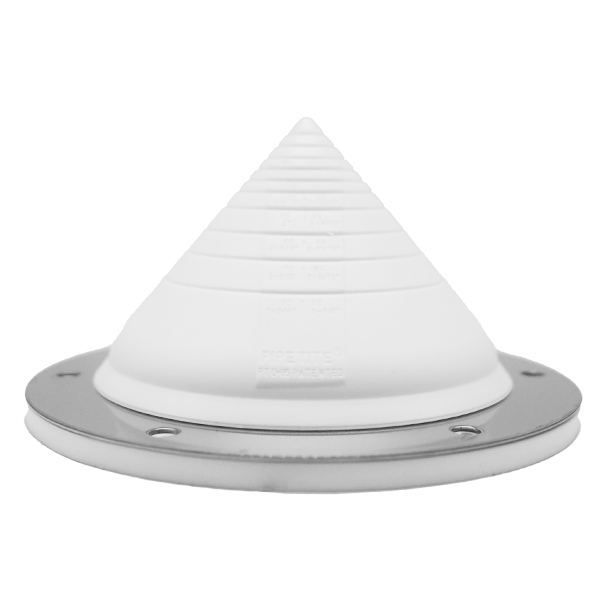 Pipetite® Hygienic Penetration Sealing Boot Flange White