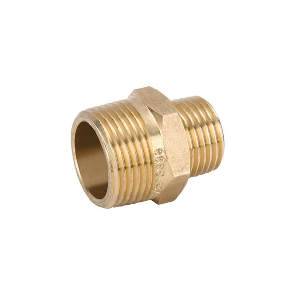 [BHRN0604] Brass Hex Reducing Nipple (1/8"x1/4")