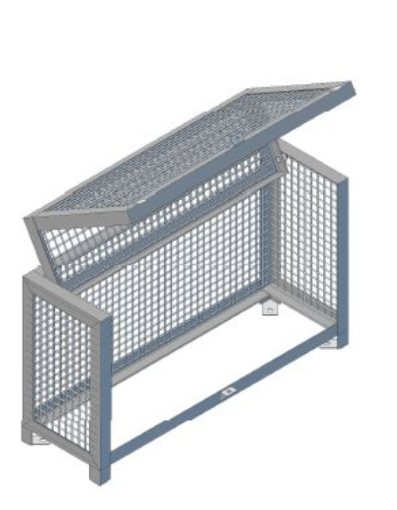 HDG Backflow Cage Ground Mount suits valves 32-50mm 950x550x300mm