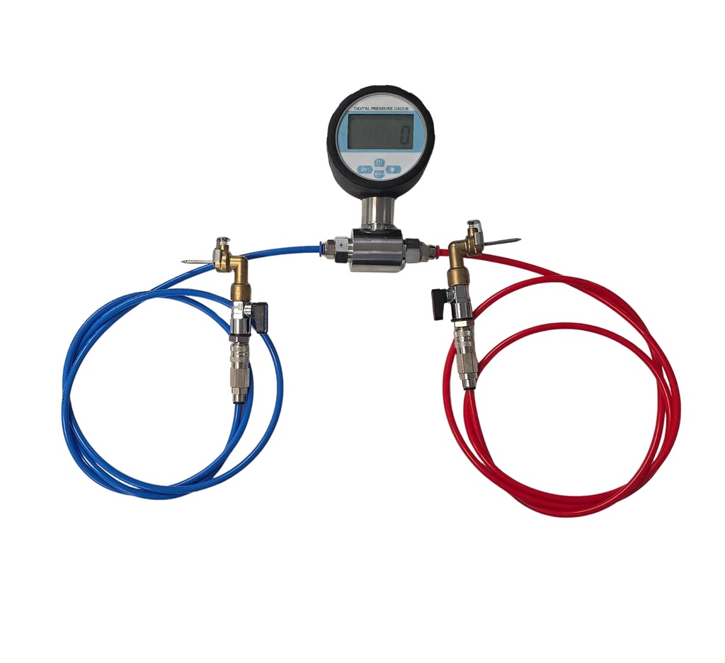 Digital Differential Pressure Gauge 0-600 KPa with Binder Test Hoses
