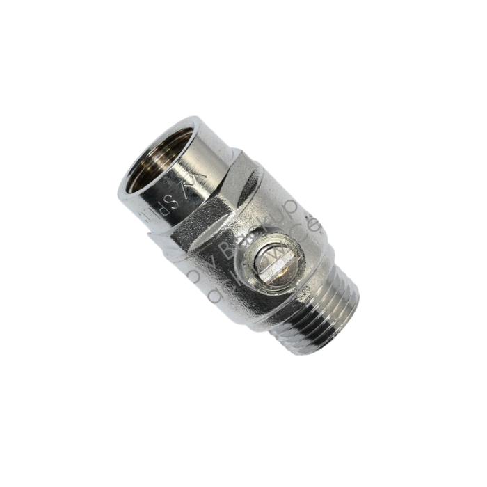 [TTAP65-100NP] Test Cock Brass Plated 1/2'' BSP x 1/2" BSP