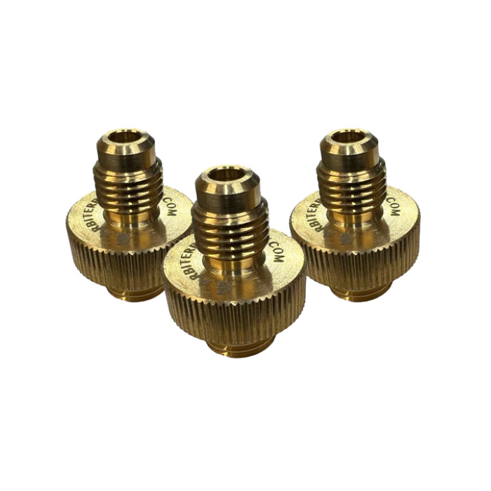 MAKO Backflow Brass Quick Connect Test Fittings 1/4" (Set of 3) Non Swivel