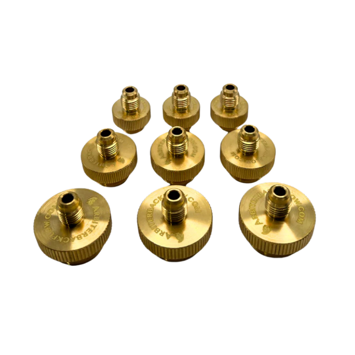 [QTBSET] MAKO Backflow Brass Quick Connect Test Fittings 1/4" (Set of 9) Non Swivel