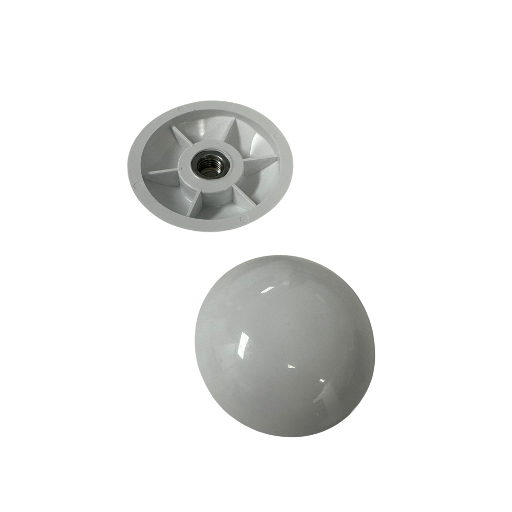 [MNDC-M10-AW] Nylon Dome Cap "Mushroom Cap" for Insulated Panel - Arctic White (M10)