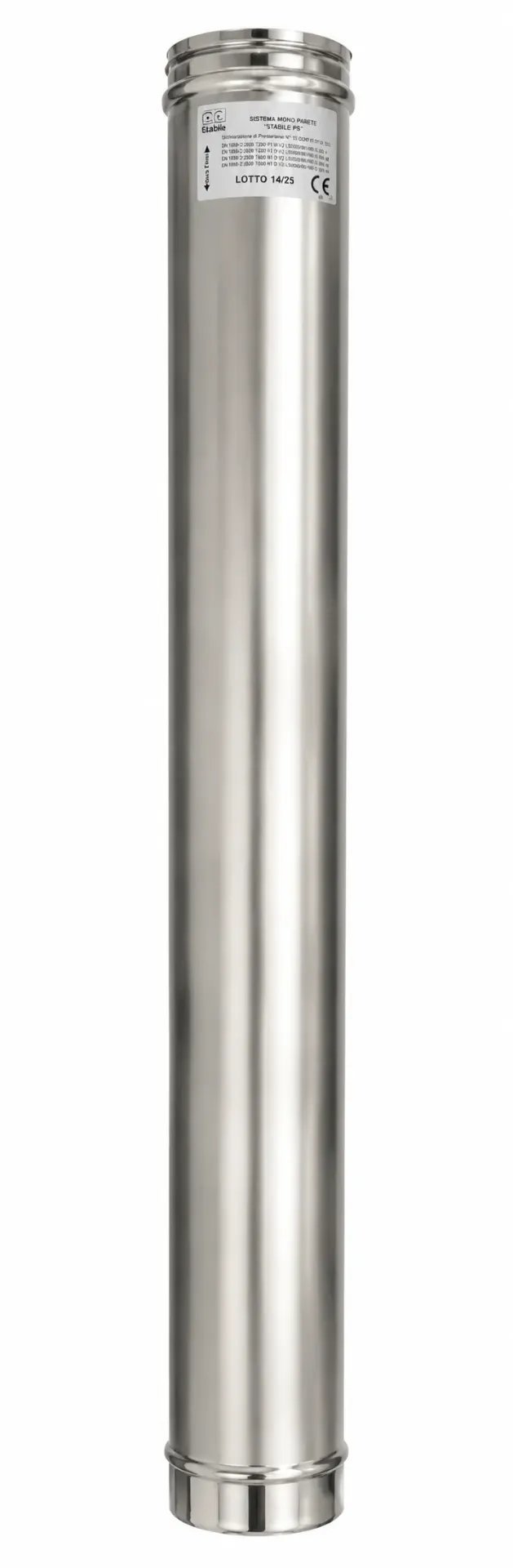 Single Wall SS Flue (Straight) with Pre-fitted EPDM Gasket