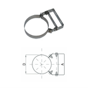 Adjustable Stainless Flue Wallband Bracket