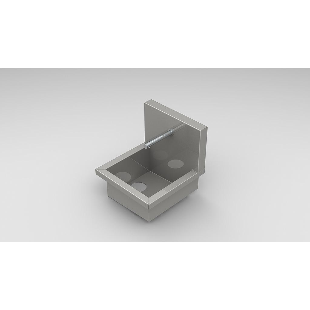 S/S wall mounted handwash basin with sensor tap