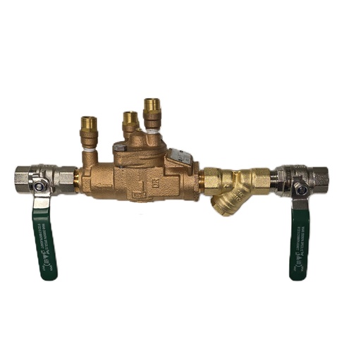 Watts 007 Double Check Backflow Brass Assembly (No Unions)